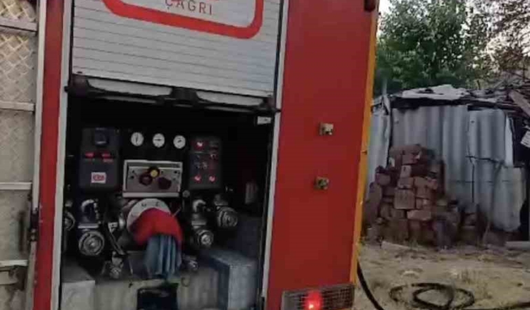 Eskişehir’de bahçeli evde çıkan yangın paniğe neden oldu