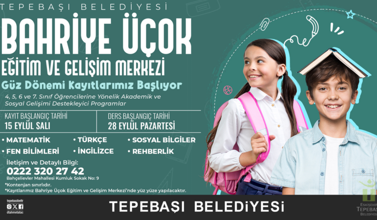 Tepebaşı’nda 4-7. Sınıflara Eğitim Desteği