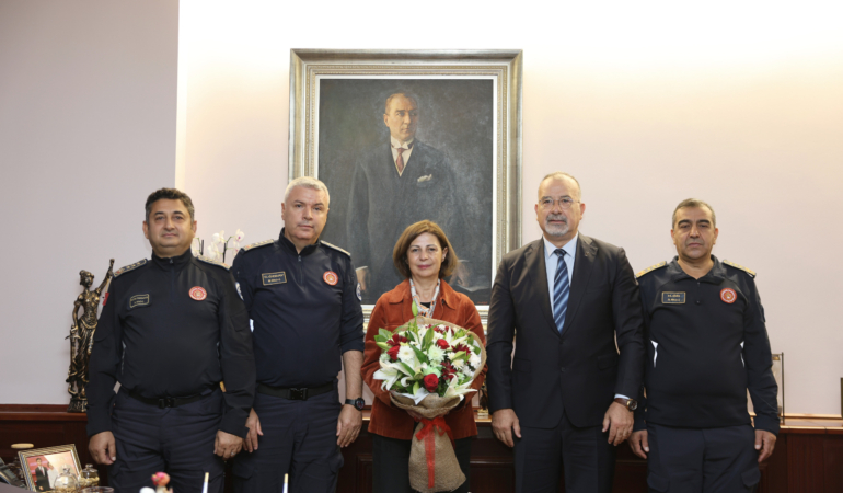 İtfaiyecilerden Başkan Ünlüce’ye 99. Yıl Ziyareti