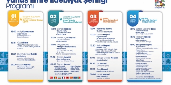 Yunus Emre Edebiyat Şenliği Bugün Başlıyor