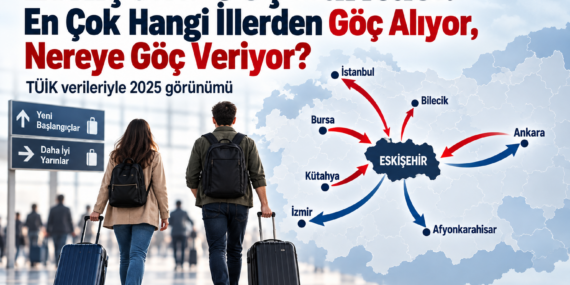 Eskişehir Göç Haritası: En Çok Hangi İllerden Göç Alıyor, Nereye Göç Veriyor?