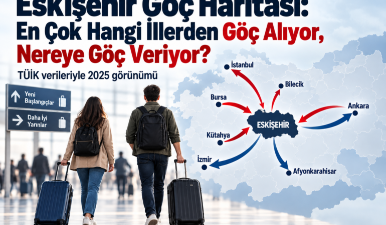 Eskişehir Göç Haritası: En Çok Hangi İllerden Göç Alıyor, Nereye Göç Veriyor?
