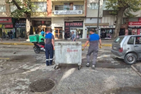 Patlamaların yaşandığı çöp konteynerinde bu defa da yangın çıktı