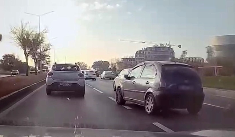 Eskişehir çevreyolunda kazaya davetiye çıkaran manevra kamerada