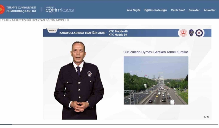 Eskişehir’de Fahri Trafik Müfettişleri İçin Uzaktan Eğitim Modülü