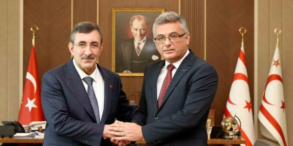 KKTC Cumhurbaşkanı Erhürman, Cumhurbaşkanı Yardımcısı Yılmaz ile görüştü