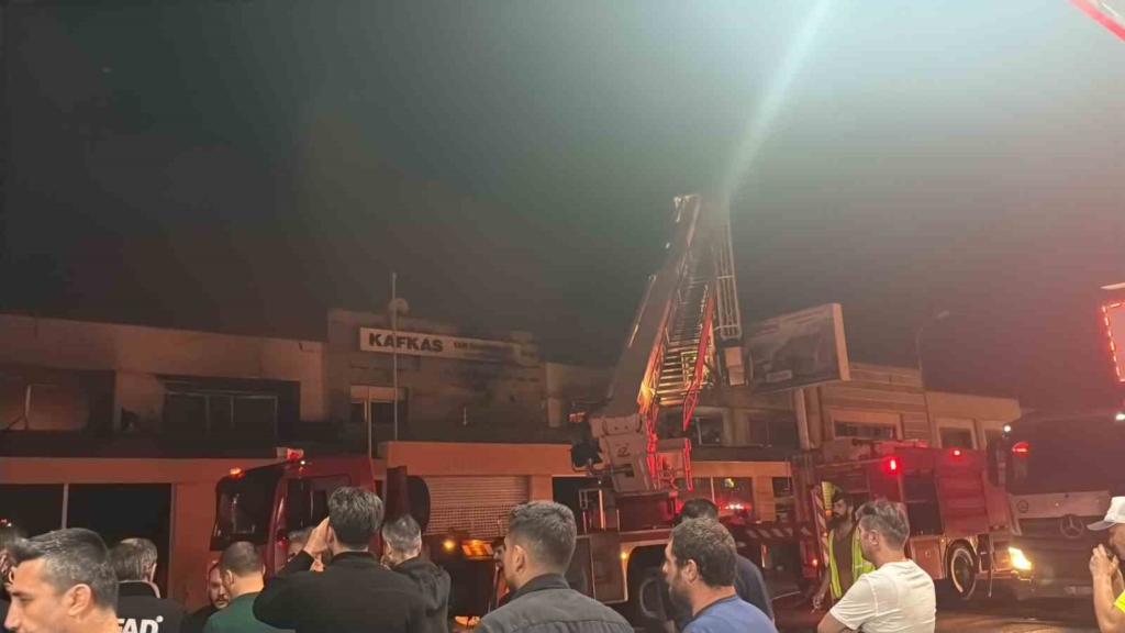 Alevlere teslim olan iş yerlerini gözyaşlarıyla izledi