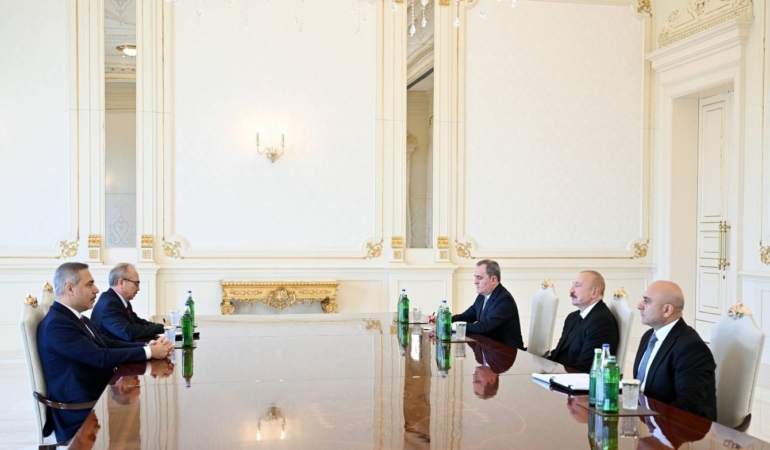 Fidan, Azerbaycan Cumhurbaşkanı Aliyev tarafından kabul edildi
