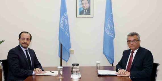 KKTC Cumhurbaşkanı Erhürman, Rum lider Hristodulidis ile görüştü