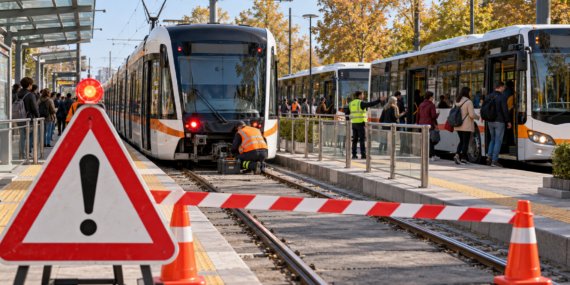 Eskişehir’de 4 tramvay hattında ulaşım durdu