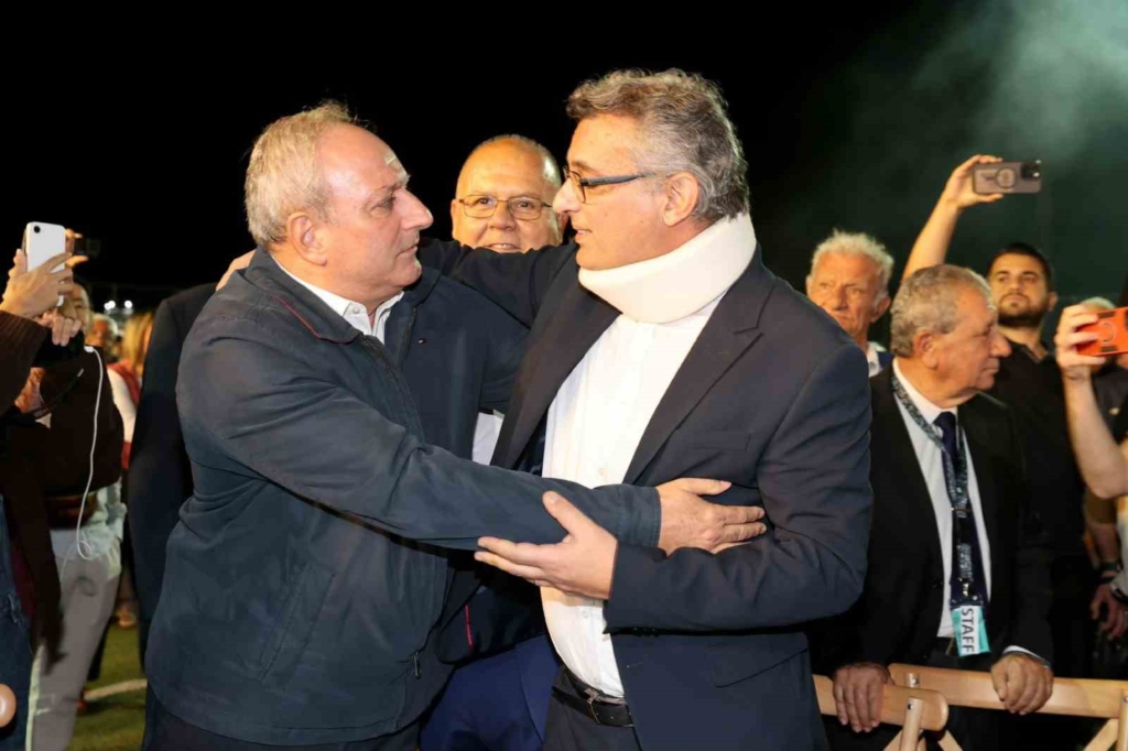 KKTC Cumhurbaşkanı Erhürman ile Rum lider Hristodulidis, Barış Festivali’nde bir araya geldi