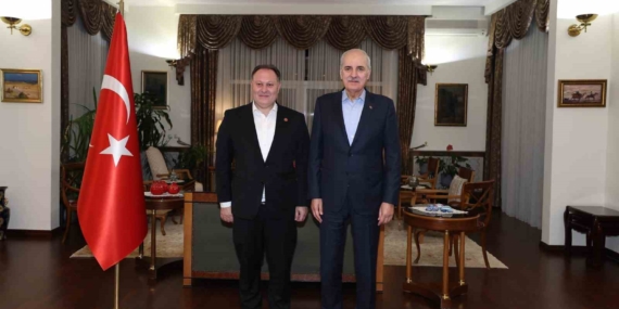 TBMM Başkanı Kurtulmuş, KKTC Cumhuriyet Meclisi Başkanı Öztürkler ile bir araya geldi