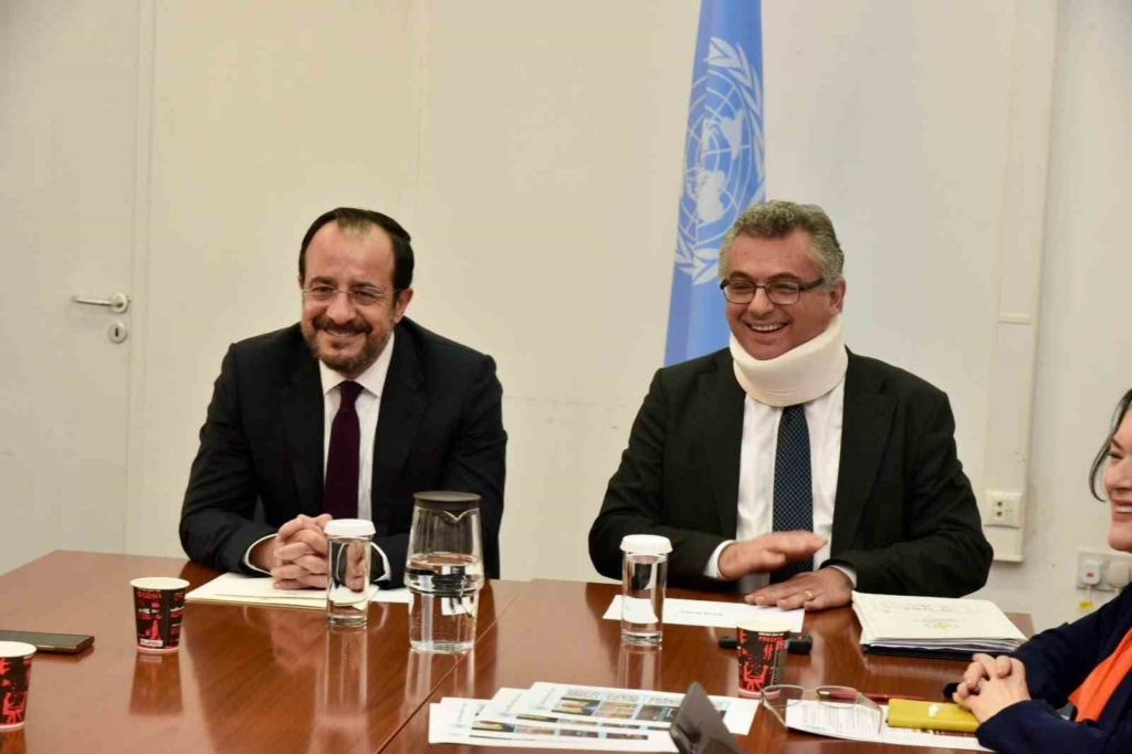 KKTC Cumhurbaşkanı Erhürman ile GKRY lideri Hristodulidis bir araya geldi
