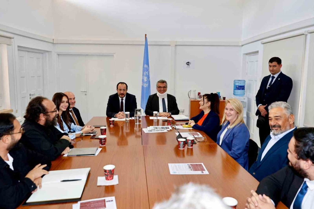 KKTC Cumhurbaşkanı Erhürman ile GKRY lideri Hristodulidis bir araya geldi