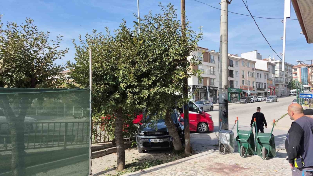 Kontrolden çıkan otomobil ağaca çarparak durabildi