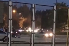 Eskişehir’de otomobilin drift anı kamerada